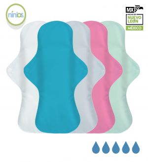 5 Pack Toalla Nocturna (Colores Pastel)