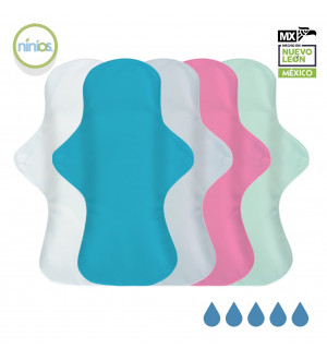 5 Pack Toalla Nocturna (Colores Pastel)